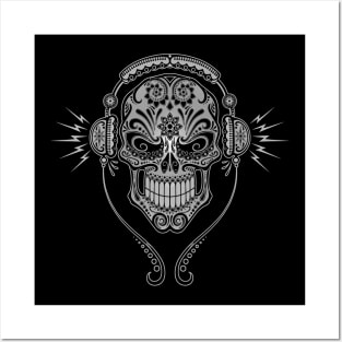 Dark DJ Sugar Skull Posters and Art